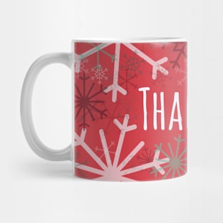 Thankful Snowflake Greeting Holiday Mug